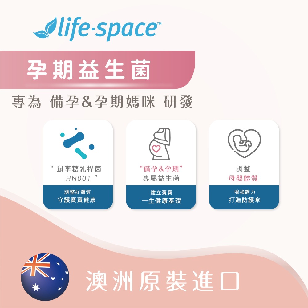 【澳洲LIFE-SPACE 益倍適】孕期益生菌 255億活菌 15種專利菌株【現貨供應】-細節圖2