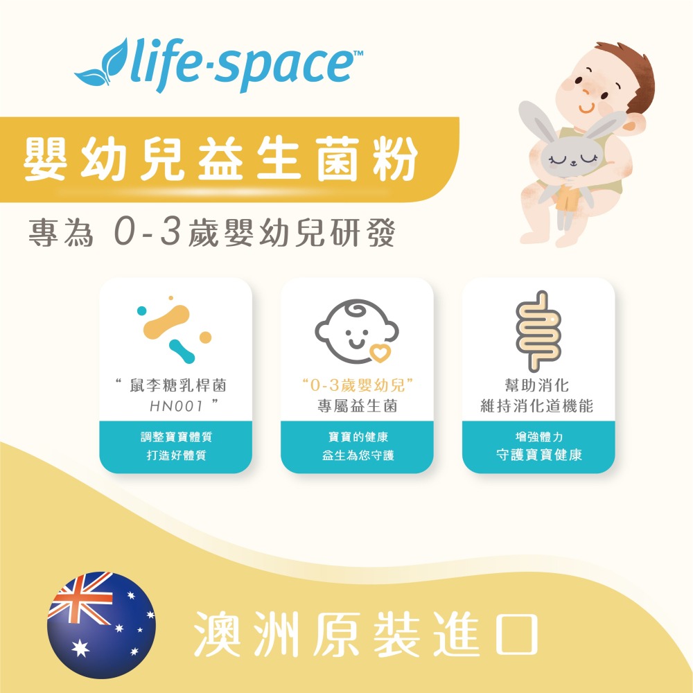 【澳洲LIFE-SPACE 益倍適】益幼康-嬰幼兒益生菌 100億活菌  10種專利菌株【現貨供應】-細節圖2