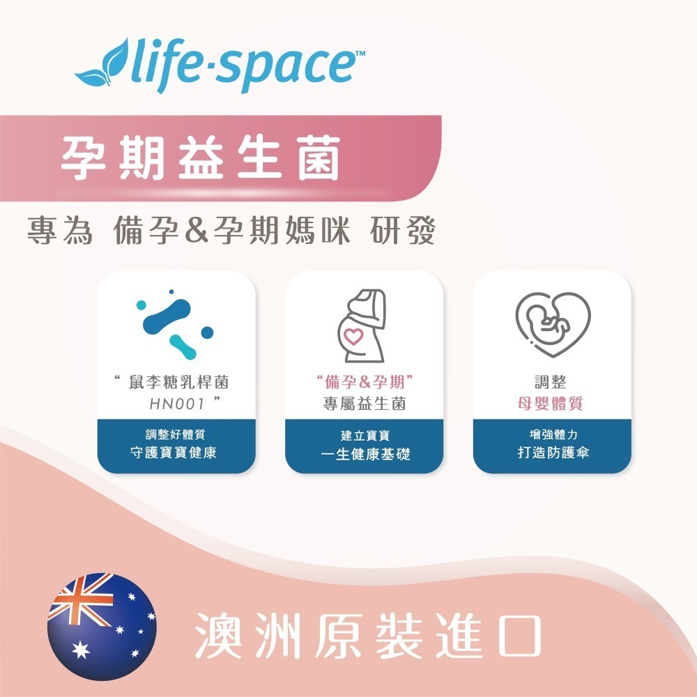 【澳洲LIFE-SPACE 益倍適】孕期益生菌套組【現貨供應】-細節圖2