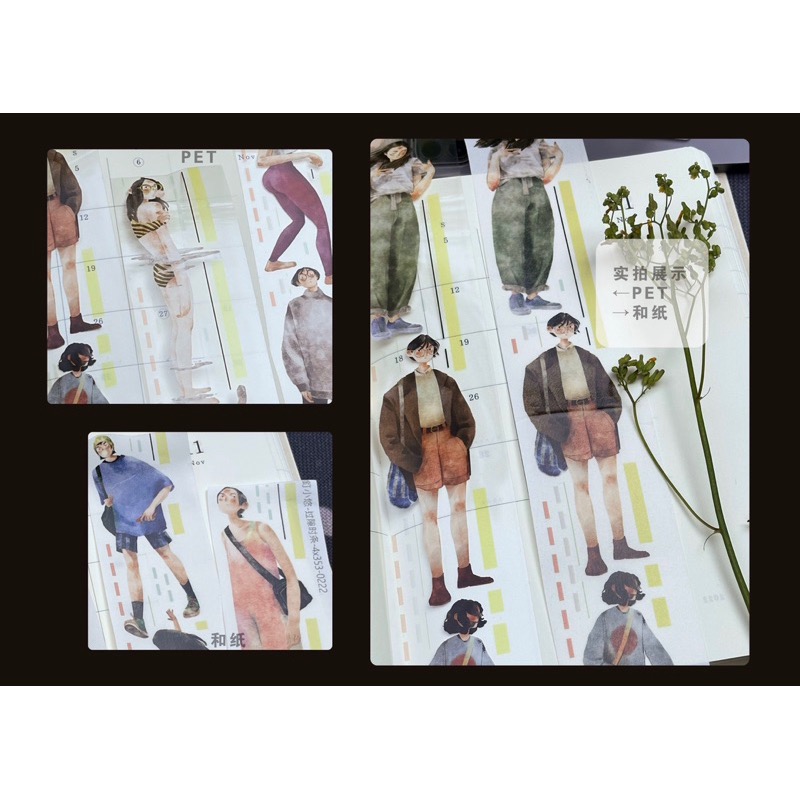 一大口釘子悠 第25彈 過隙時 人物 PET膠帶 分裝-細節圖4