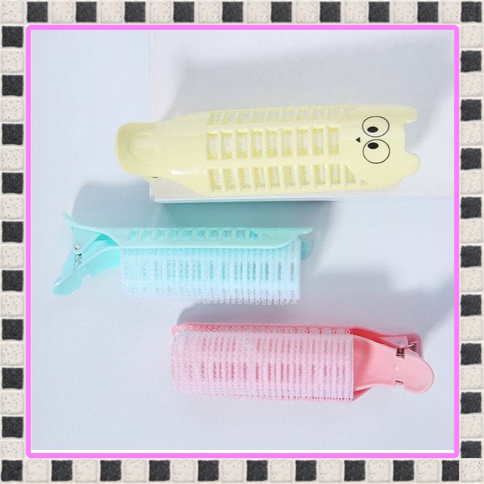 【台灣現貨 快速出貨】北歐風卡通鴨嘴蓬鬆瀏海髮捲 (3入組) 自黏式魔鬼氈髮捲 空氣瀏海髮捲 頭髮蓬鬆器-細節圖7