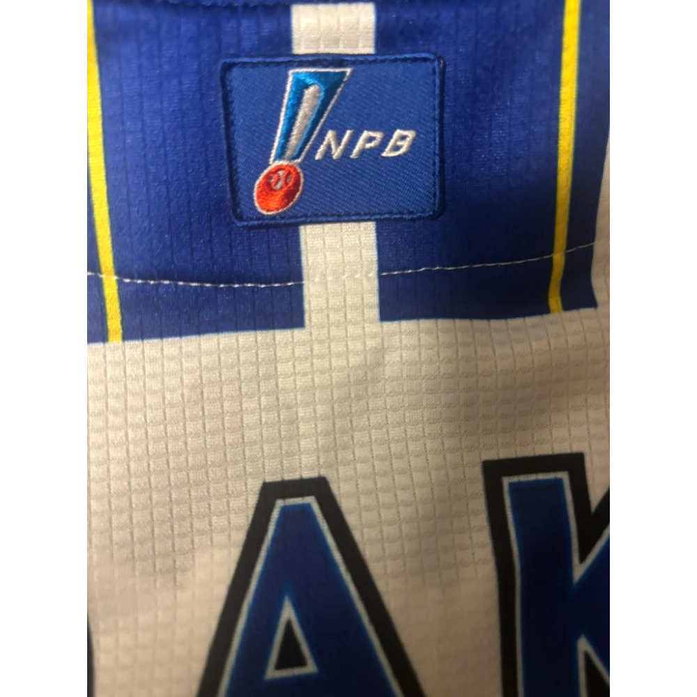 高品質復刻主場球衣 橫濱DeNA Baystars 封閉式兩鈕扣 含贊助廠商貼布 牧秀悟-細節圖3