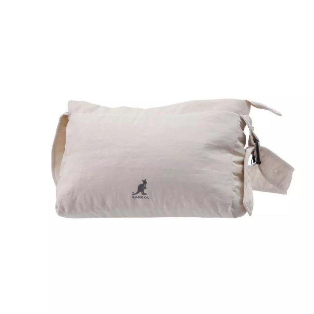 KANGOL 英國袋鼠尼龍輕量側背枕頭包(白色小包/情侶包/護照包/雲朵包)-細節圖2