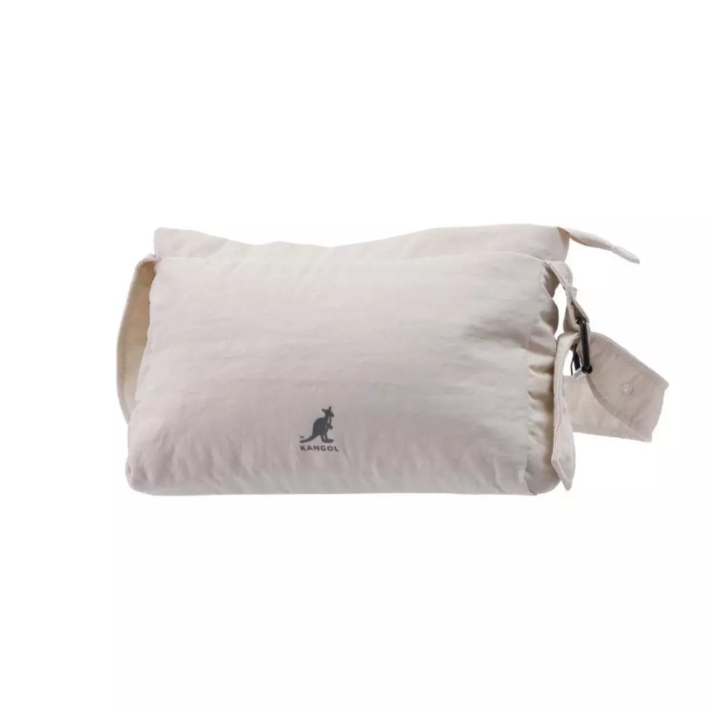 KANGOL 英國袋鼠尼龍輕量側背枕頭包(白色小包/情侶包/護照包/雲朵包)-規格圖5