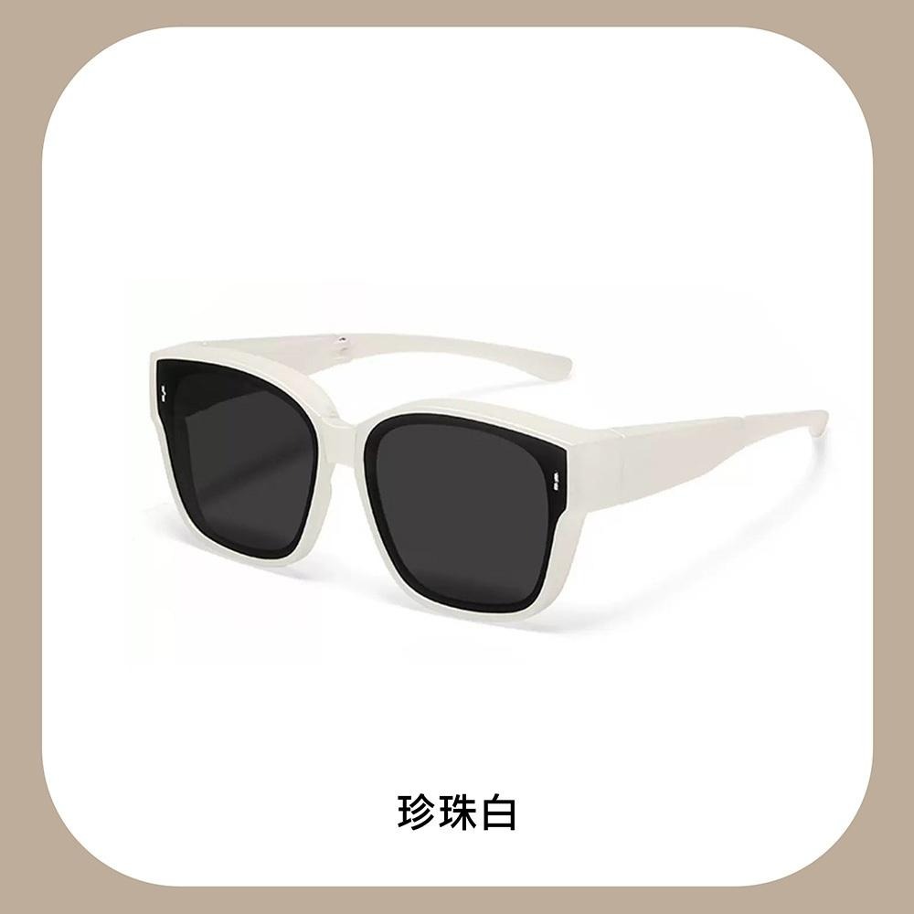 HUNGMI 折疊式套鏡偏光太陽眼鏡(小臉/眼鏡族/防眩光/UV400/遮陽防曬墨鏡)-細節圖8