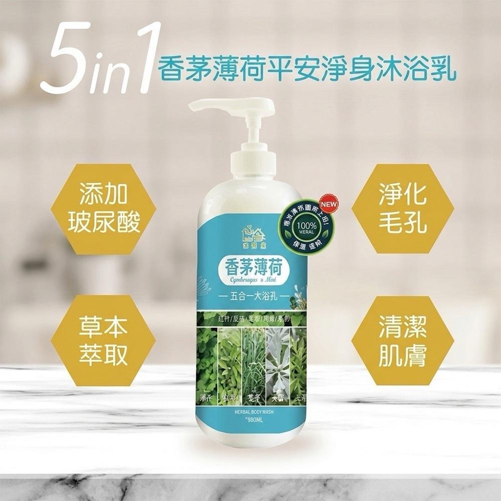 【HAPPY HOUSE】香茅薄荷平安淨身沐浴乳 1000ml(淨身除穢/草本香氣)-細節圖7