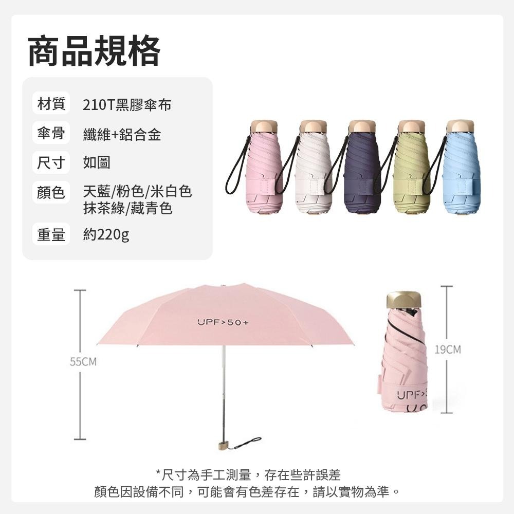 超輕迷你遮陽傘 口帶傘 雨傘 陽傘 防曬遮陽 晴雨兩用 小巧便攜 極輕量 方便攜帶 雨具 小廢包必備-細節圖6