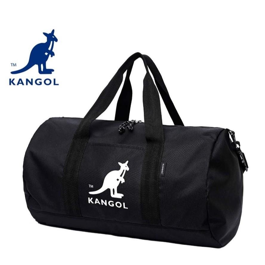 △原廠正貨△ KANGOL 圓筒旅行袋 手提袋 行李袋 休閒包 二天一夜 附背帶 限量加贈品牌細網購物袋-細節圖3