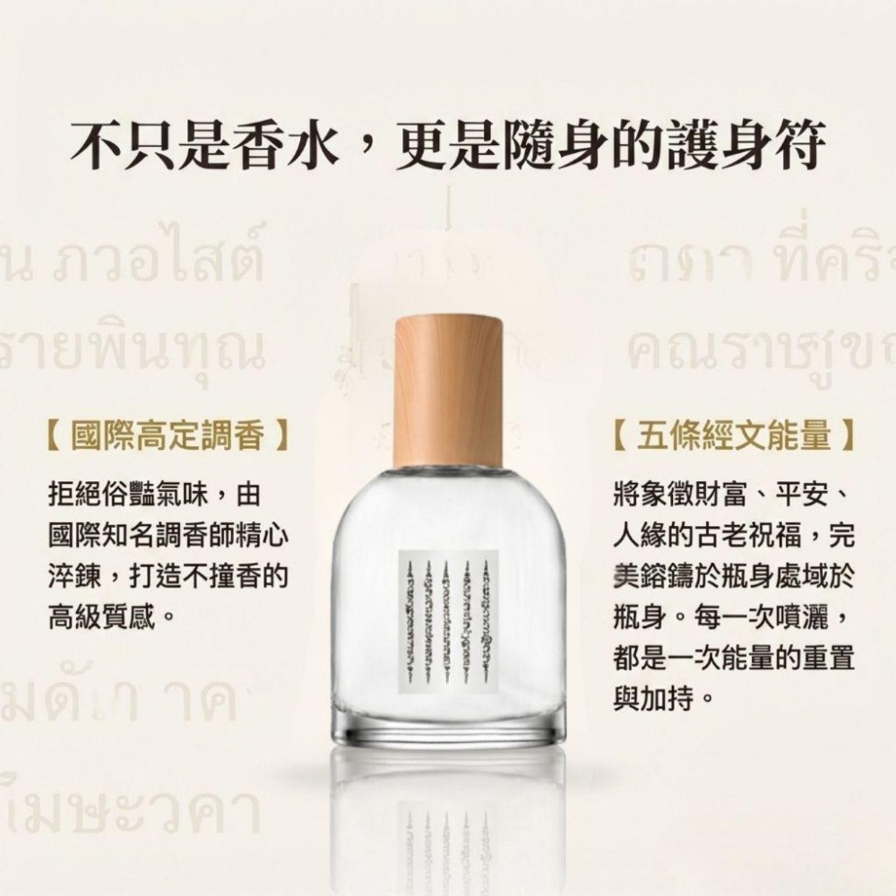 五條經文人緣開運招財香水 50ml (隨身護身符/平安水/貴人/好運)-細節圖2
