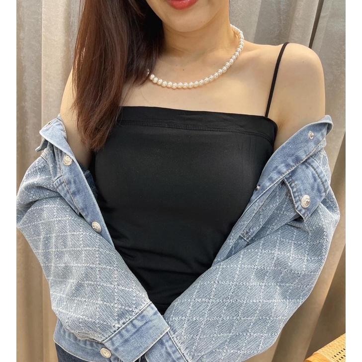 現貨𖤐 兔子魚║ 01383 內刷絨 保暖 罩杯背心 小可愛 刷毛內搭 暖絨背心 保暖背心 不跑杯-細節圖5