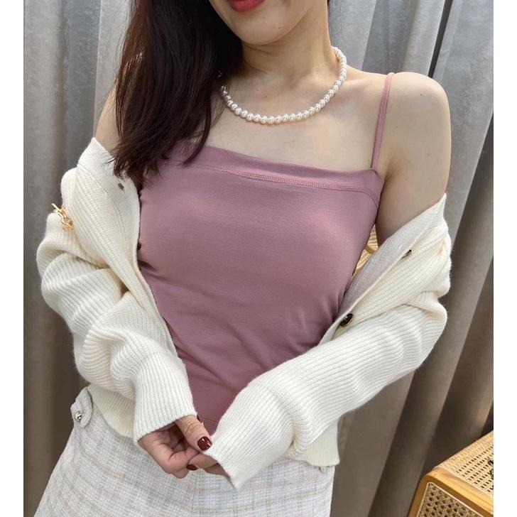 現貨𖤐 兔子魚║ 01383 內刷絨 保暖 罩杯背心 小可愛 刷毛內搭 暖絨背心 保暖背心 不跑杯-細節圖6