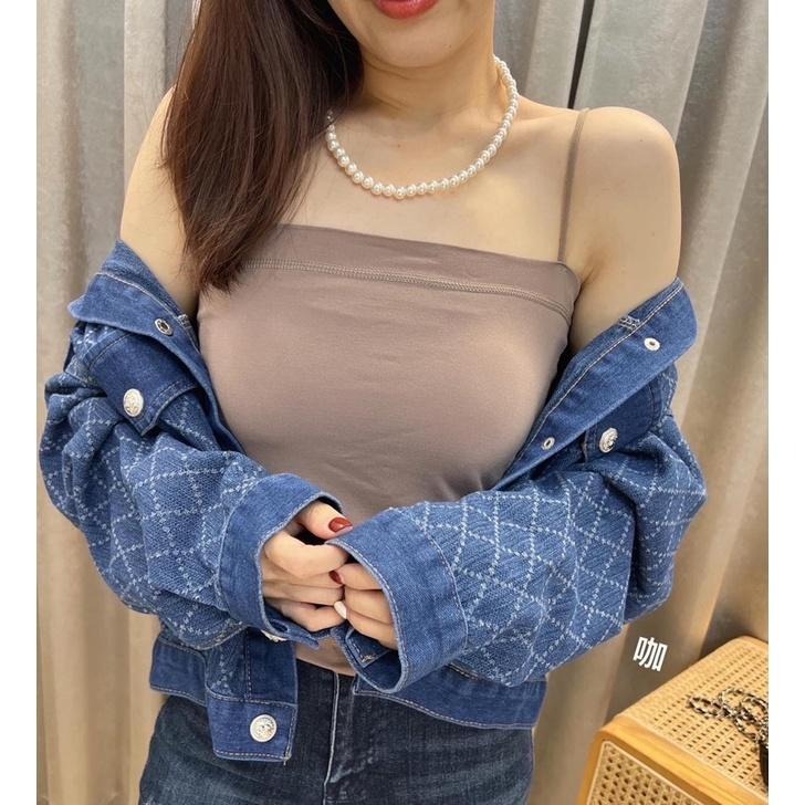 現貨𖤐 兔子魚║ 01383 內刷絨 保暖 罩杯背心 小可愛 刷毛內搭 暖絨背心 保暖背心 不跑杯-細節圖7