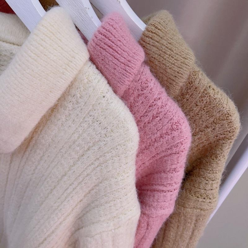 現貨𖤐 兔子魚║ 9966D 娃娃領 排扣 針織 針織上衣 開扣上衣 羊絨 親膚 質感 長袖上衣 女上衣 女長袖-細節圖9