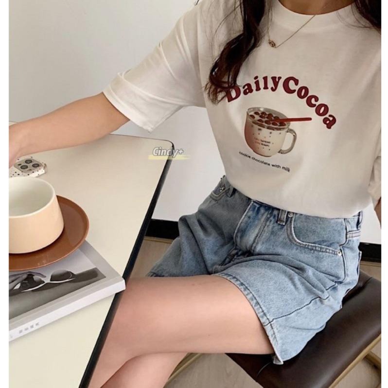 現貨♡ 3021D 可愛 趣味 下午茶 珍珠奶茶 吐司 點心 女上衣 短袖T恤 短袖上衣 女短袖-細節圖4