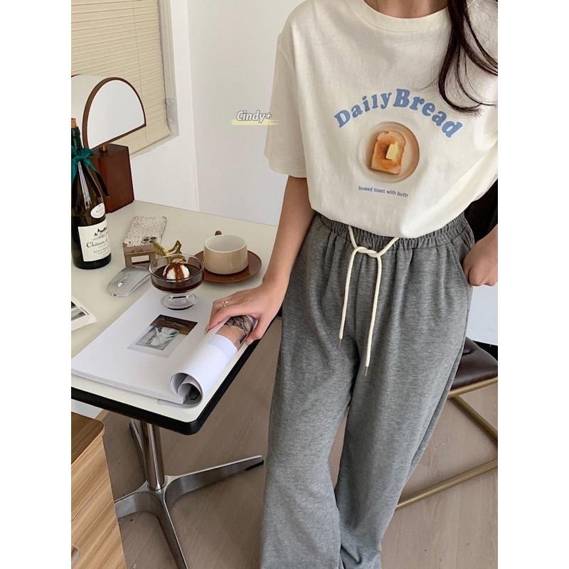 現貨♡ 3021D 可愛 趣味 下午茶 珍珠奶茶 吐司 點心 女上衣 短袖T恤 短袖上衣 女短袖-細節圖6