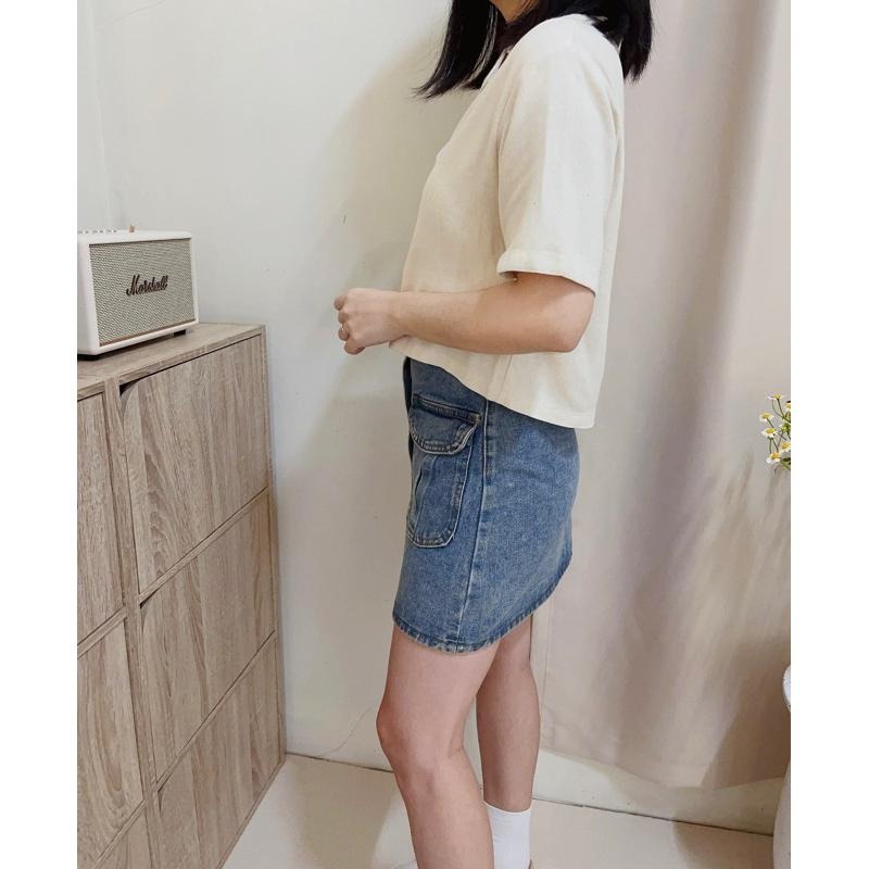 現貨♡短版 襯衫 質感好 韓版 斜紋布 短版襯衫 短袖襯衫 女短袖襯衫-細節圖9