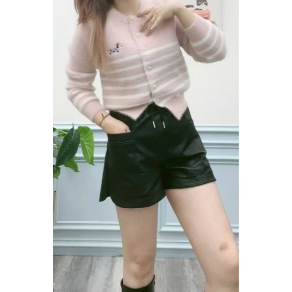 現貨𖤐兔子魚✓║711 刺繡毛衣 小狗毛衣 開釦毛衣 橫條毛衣 仿水貂毛毛衣 小圖毛衣 可愛毛衣 女毛衣 條紋毛衣 溫-細節圖5