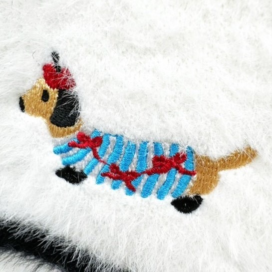 現貨𖤐兔子魚✓║711 刺繡毛衣 小狗毛衣 開釦毛衣 橫條毛衣 仿水貂毛毛衣 小圖毛衣 可愛毛衣 女毛衣 條紋毛衣 溫-細節圖9