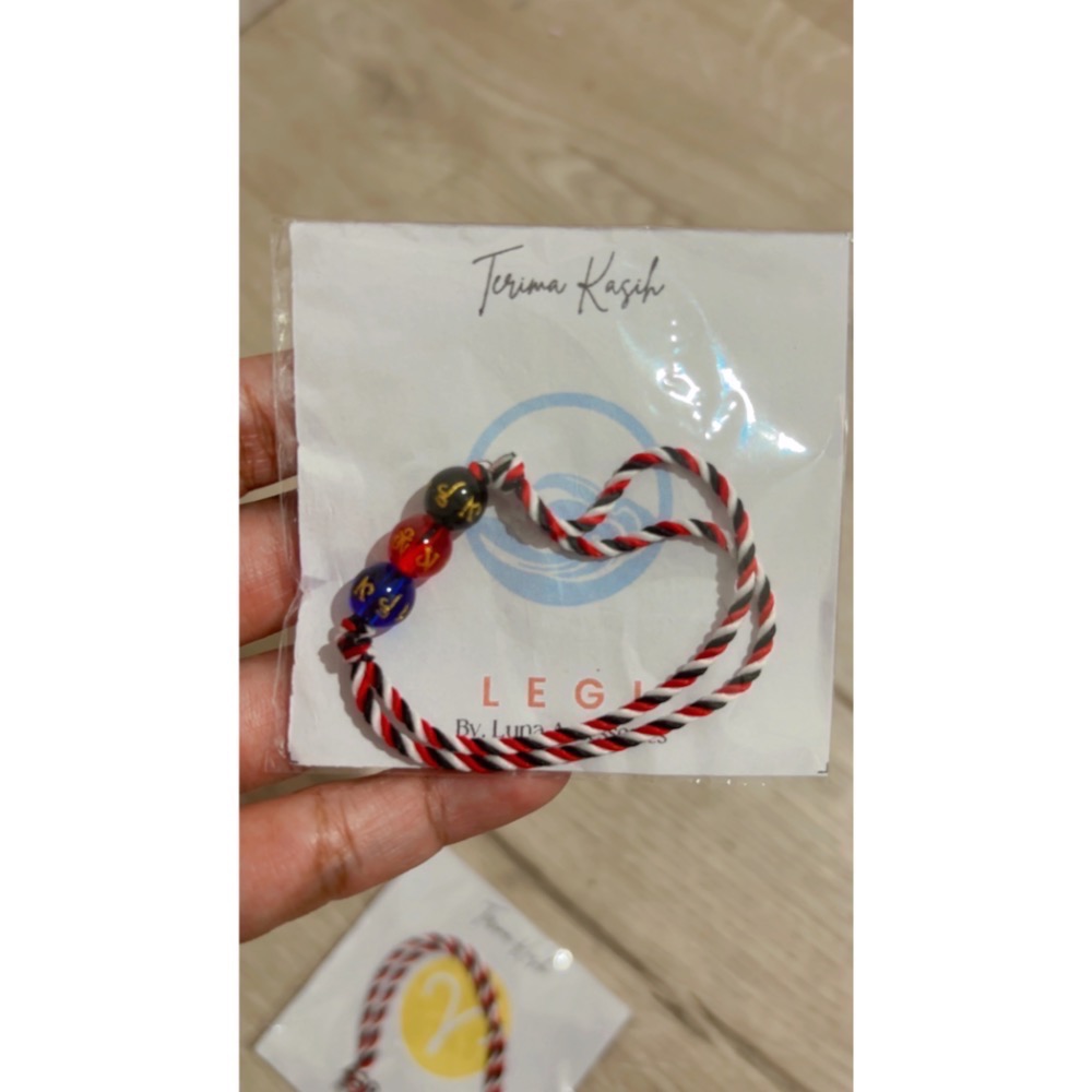 Gelang Tridatu Bali KVM | Gelang Tali Merah Putih Hitam-細節圖2