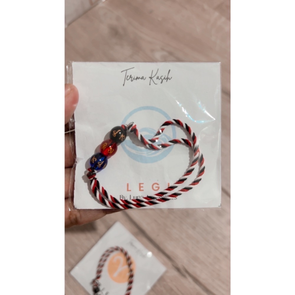 Gelang Tridatu Bali KVM | Gelang Tali Merah Putih Hitam-細節圖3