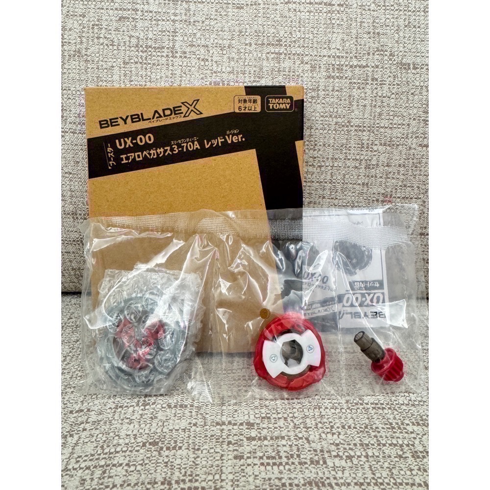 【TAKARA TOMY】BEYBLADE X 戰鬥陀螺 UX-00 紅空力天馬 3-70A 限定款 有QR 日版-細節圖2