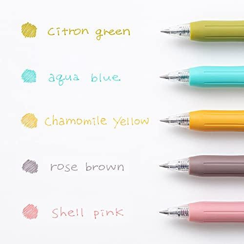 [日本製] Zebra 斑馬牌 Sarasa Clip 5色入 原子筆 Relaxation Color 0.5mm-細節圖2