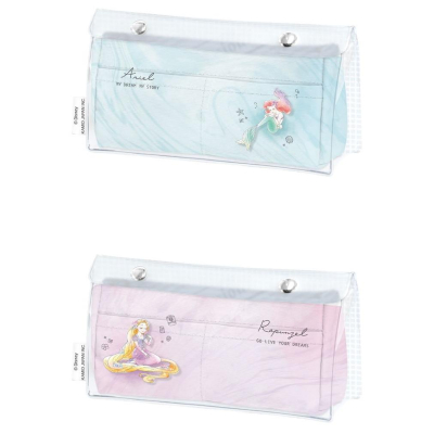 [日本帶回] Disney 迪士尼 鉛筆袋 筆袋 收納包 化妝包 小物包 萬用包 小美人魚 長髮公主 樂佩 共兩款 現貨