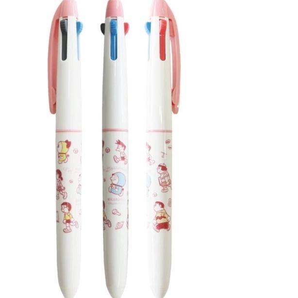 [日本製限定發售] koBARU 可巴魯 三色 原子筆 圓珠筆 哆啦A夢 小叮噹 叮噹 油性 0.5mm 4隻裝-細節圖3