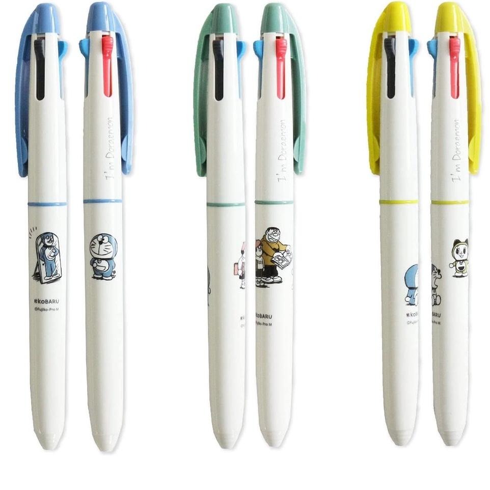 [日本製限定發售] koBARU 可巴魯 三色 原子筆 圓珠筆 哆啦A夢 小叮噹 叮噹 油性 0.5mm 4隻裝-細節圖4