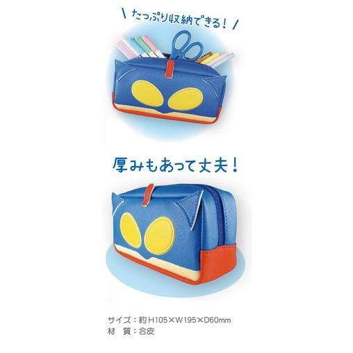 {2022年7月新商品} [日本帶回] 斜紋皮革 鉛筆盒 鉛筆袋 筆袋 收納包 化妝包 小物包 蠟筆小新 動感超人 現貨-細節圖2