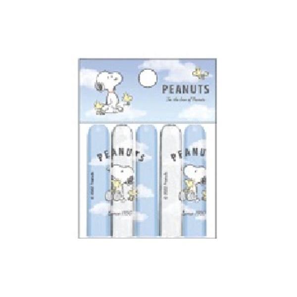 [日本製] 鉛筆蓋 筆蓋 透明筆套 5入組 Snoopy 史努比 Peanuts 花生漫畫 Cute Model 共三款-細節圖2