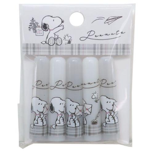 [日本製] 鉛筆蓋 筆蓋 透明筆套 5入組 Snoopy 史努比 Peanuts 花生漫畫 Cute Model 共三款-細節圖7
