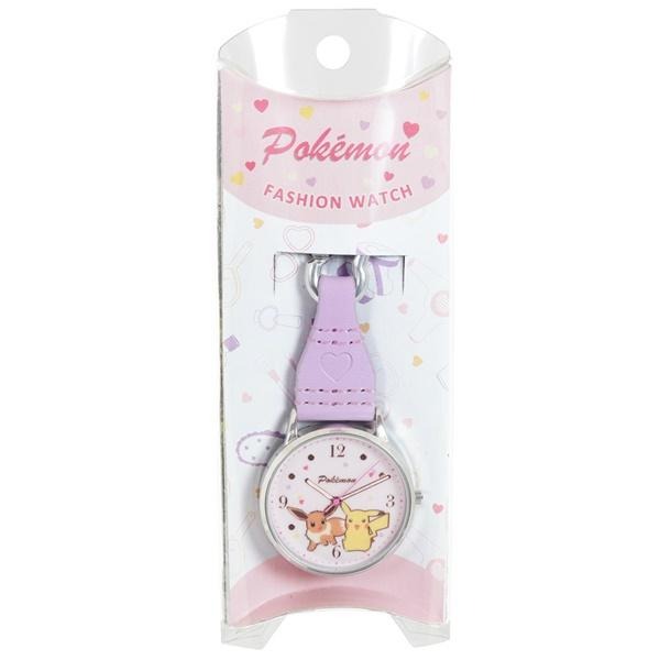 [日本製造 中國組裝] 懷錶 合成皮革錶帶 附掛鉤 Pokemon 寶可夢 神奇寶貝 口袋怪獸 Pikachu 皮卡丘-細節圖4