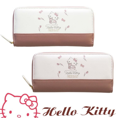 [日本帶回] Sanrio 三麗鷗 長皮夾 女用皮夾 皮夾 長夾 錢包 零錢包 Hello Kitty 凱蒂貓 共兩款