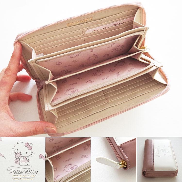 [日本帶回] Sanrio 三麗鷗 長皮夾 女用皮夾 皮夾 長夾 錢包 零錢包 Hello Kitty 凱蒂貓 共兩款-細節圖4