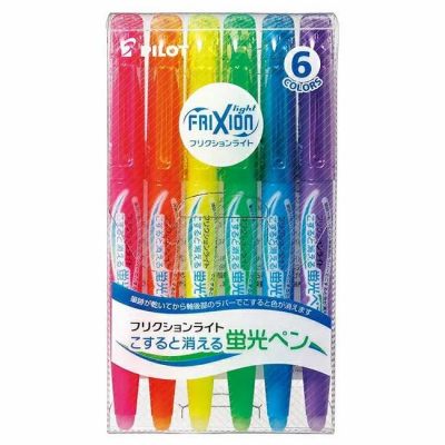 [日本製] Pilot 百樂 Frixion Light 6色入 螢光摩擦筆 螢光擦擦筆 可擦式 螢光筆 色筆 共三款