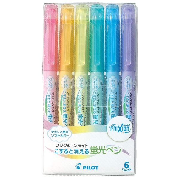 [日本製] Pilot 百樂 Frixion Light 6色入 螢光摩擦筆 螢光擦擦筆 可擦式 螢光筆 色筆 共三款-細節圖3