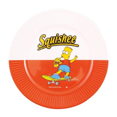 [日本帶回] Melamine Plate S 盤子 塑膠餐具 兒童餐具 The Simpsons 辛普森家庭 現貨