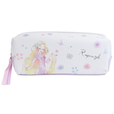 [日本帶回] Disney Princess 迪士尼公主 斜紋皮革 鉛筆盒 鉛筆袋 筆袋 收納包 化妝包 長髮公主 樂佩