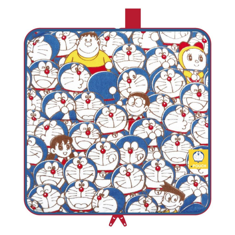 [日本帶回] 純棉 紗布 水壺袋 收納袋 小物袋 萬用袋 Doraemon 哆啦A夢 小叮噹 叮噹 藤子·F·不二雄-細節圖2