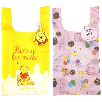 [日本帶回] Sun-Star 三詩達 Ecot 購物袋 環保袋 Winnie the Pooh 小熊維尼 泡泡先生