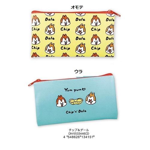 [日本帶回] Disney 迪士尼 斜紋皮革 扁平型 鉛筆袋 筆袋 收納包 化妝包 奇奇蒂蒂 / 玩具總動員 三眼怪-細節圖2