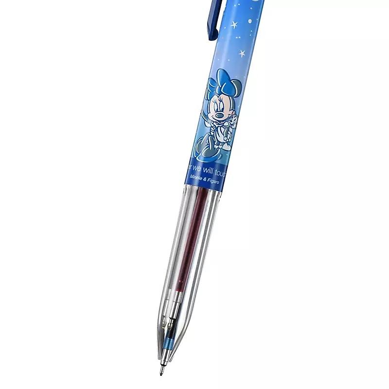 [日本製] Pentel 飛龍 Energel 文具組 三色原子筆 貼紙 便利貼 明信片 Minnie & Figaro-細節圖3