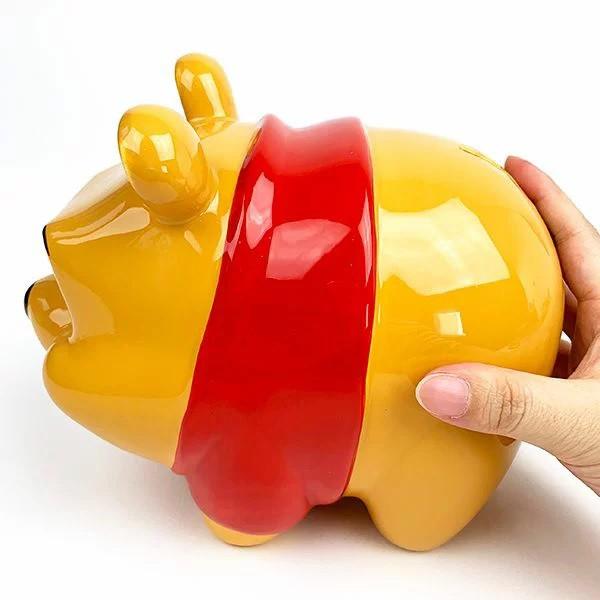 [日本帶回] 陶瓷 儲金箱 小費箱 存錢筒 存錢罐 撲滿 Disney 迪士尼 Winnie the Pooh 小熊維尼-細節圖8