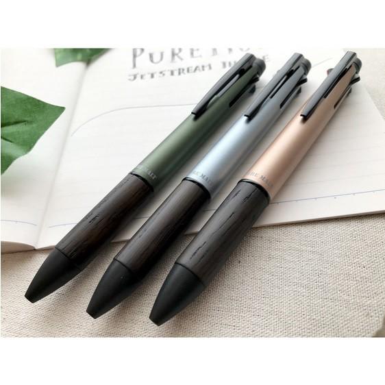 [日本製] uni 三菱 JETSTREAM 4色原子筆+自動鉛筆 橡木握柄 Pure Malt 0.5/0.7mm-細節圖3