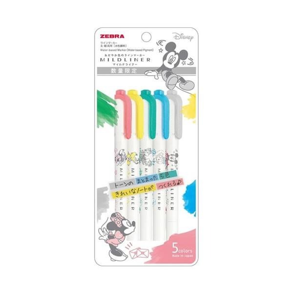 [日本製] ZEBRA 斑馬牌 MILDLINER 5色入 雙頭 螢光筆 細字筆 色筆 MARKER 軟頭 水性顏料-細節圖3