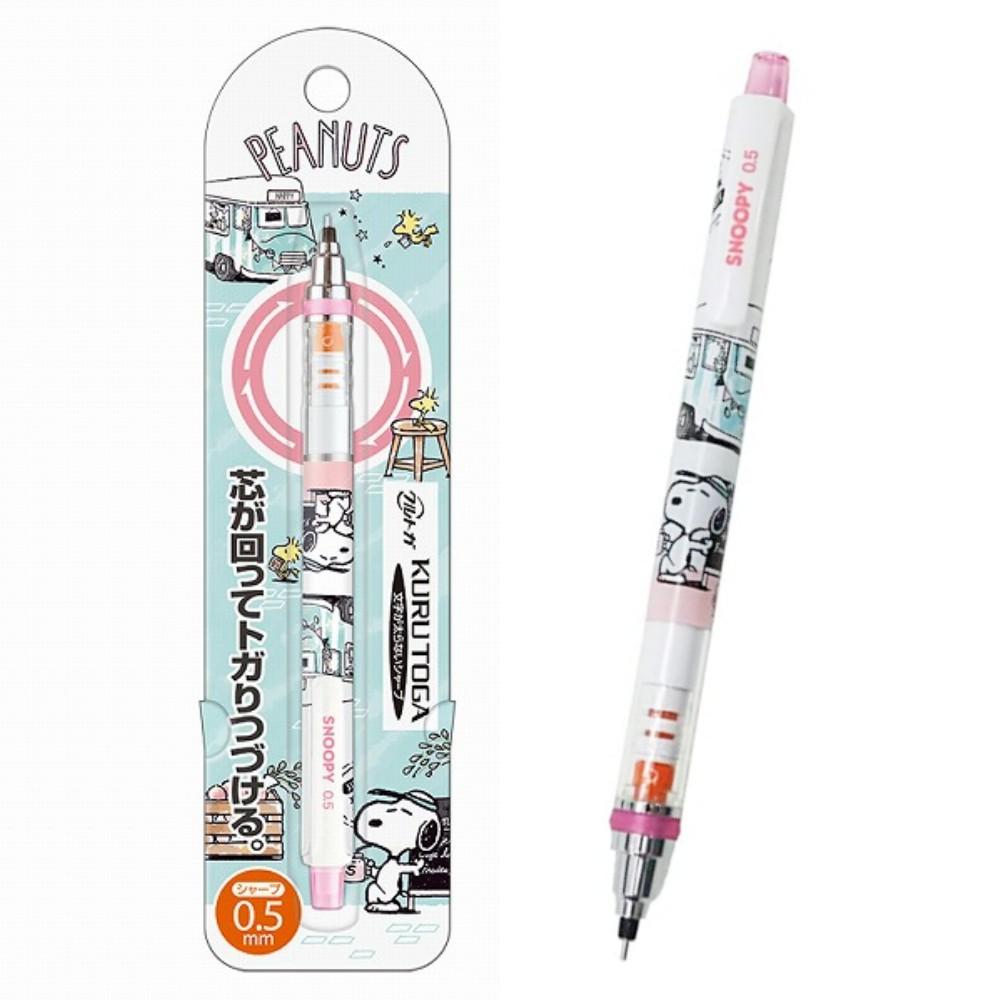 [日貨] uni三菱 史努比 旋轉自動鉛筆 KURU TOGA 自動筆 SNOOPY 0.5mm 正版-細節圖2