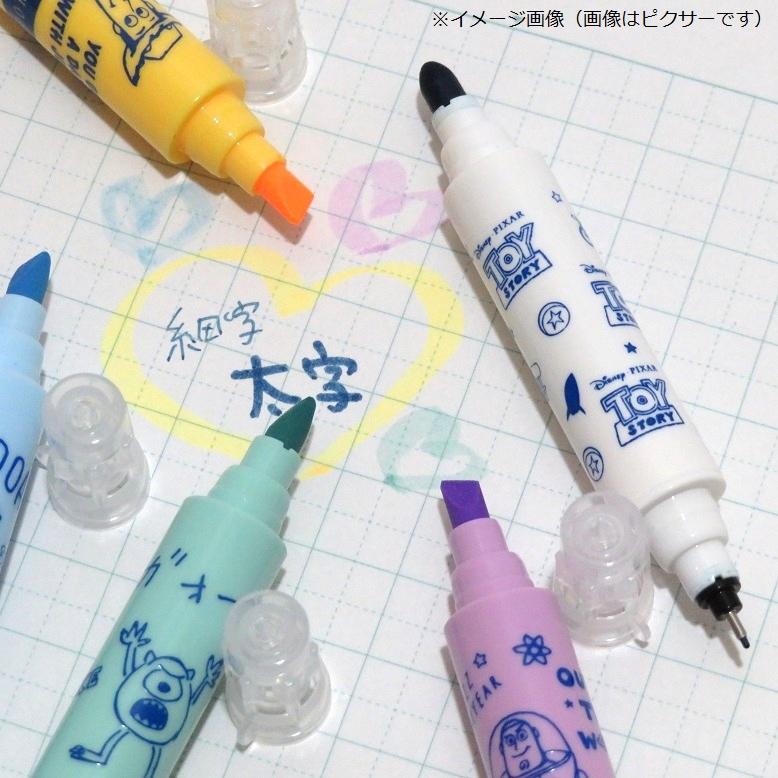 [日本製] KOBARU 可巴魯 DISNEY & BARREL 4色 螢光筆 + 1色 雙頭筆 0.5mm 1.0mm-細節圖5