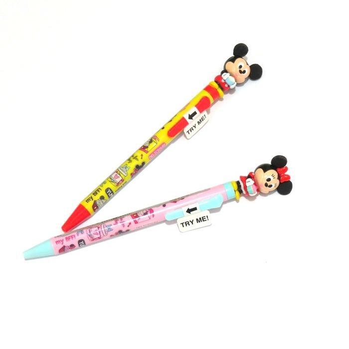 [日本製]迪士尼 米奇米妮 公仔原子筆圓珠筆 自動鉛筆自動筆 Disney 日本正版-細節圖8