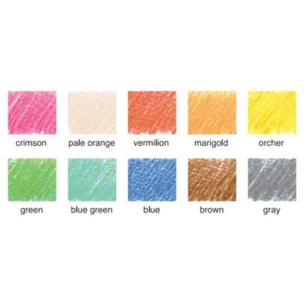 [日製] Kokuyo 10色 混色 雙色油性色鉛筆 DUAL COLOR 2 in 1 國譽-細節圖3